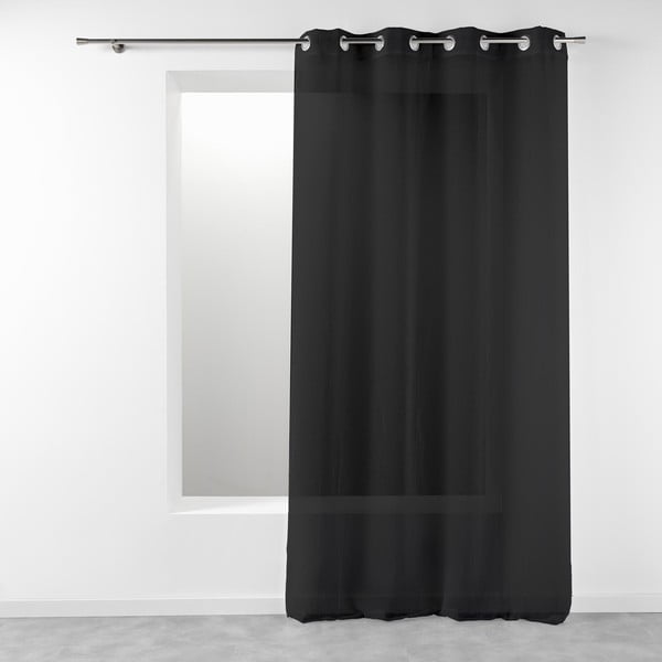 Crna prozirna zavjesa 140x280 cm Telma – douceur d'intérieur