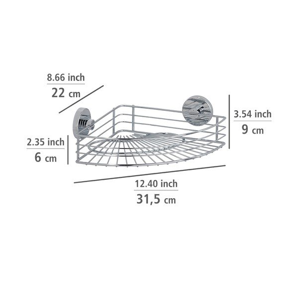 Samoljepljiv set pribora za kupaonicu u sjajno srebrnoj boji Bari – Wenko-image-2