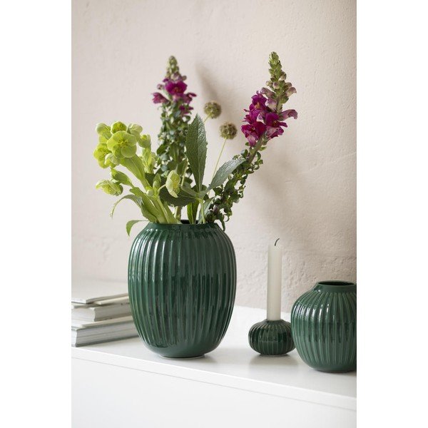Zelena keramička vaza Kähler Design Hammershoi, visina 20 cm-image-3
