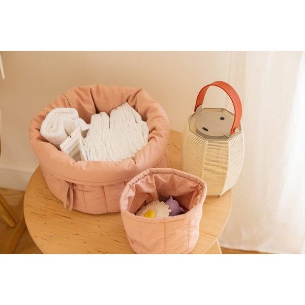 Svijetlo ružičaste tekstilne dječje kutije za pohranu u setu 2 kom ø 30x20 cm Bambie Vintage Nude – Lorena Canals-image-4