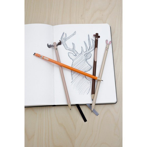 Set od 4 olovke Kikkerland Woodland -image-1