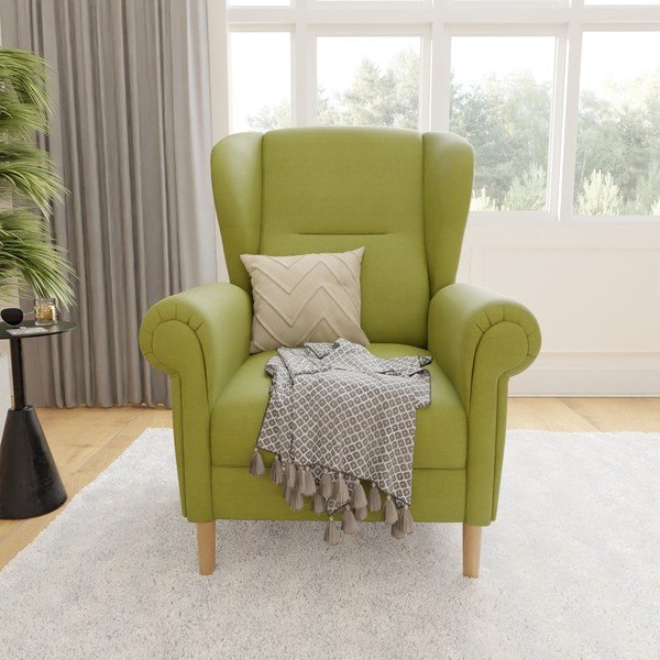 Zelena wing fotelja Swan – Ropez-image-1