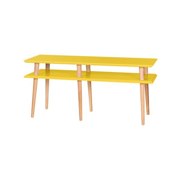 Žuti stolić Ragaba Mugo, dužina 119 cm