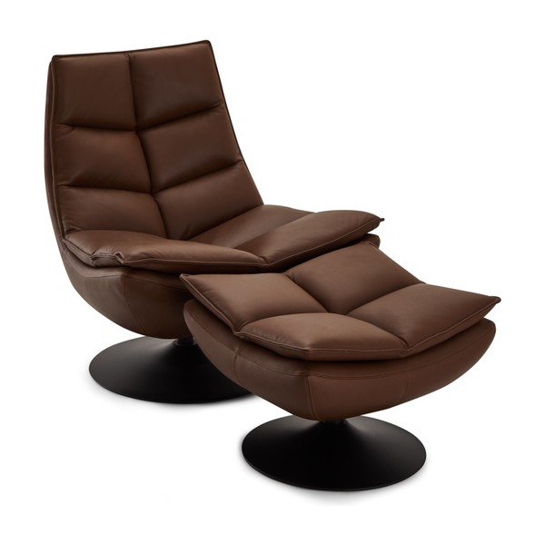 Tamno smeđa kožna fotelja Miami – Furnhouse-image-4