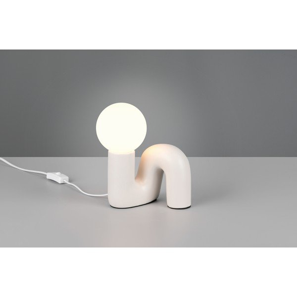 Stolna lampa keramička boje slonovače (visina 21,5 cm) Quinn – Reality-image-1