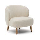 Krem fotelja od bouclé tkanine Ulit – Kave Home