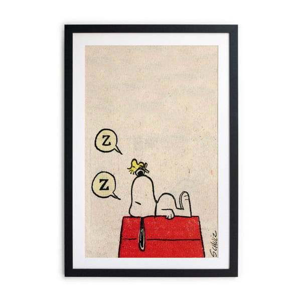 Uokviren poster Really Nice Things Snoopy Sleeps, 40 x 60 cm