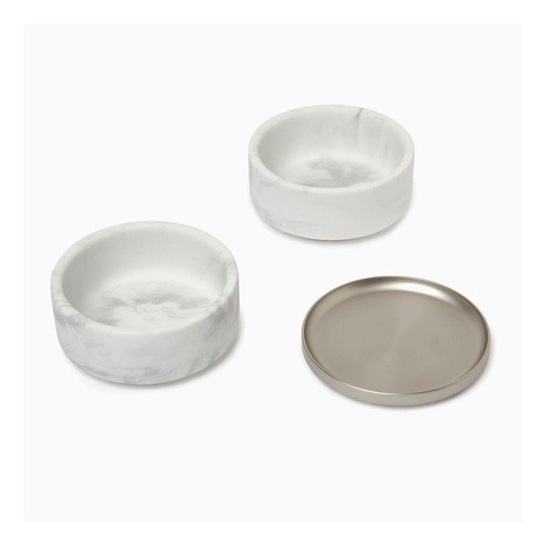 Kutija za nakit s mramornim dekorom i poklopcem u srebrnoj boji Umbra Tesora-image-1