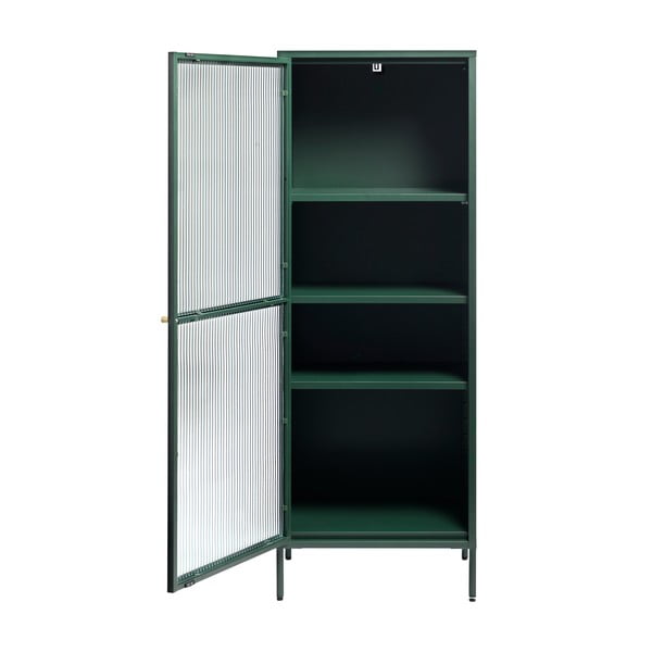 Zelena metalna vitrina Unique Furniture Bronco, visina 160 cm-image-3