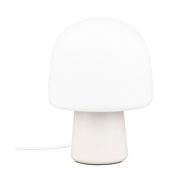 Bijela stolna lampa sa staklenim sjenilom (visina 27 cm) Steen – Trio