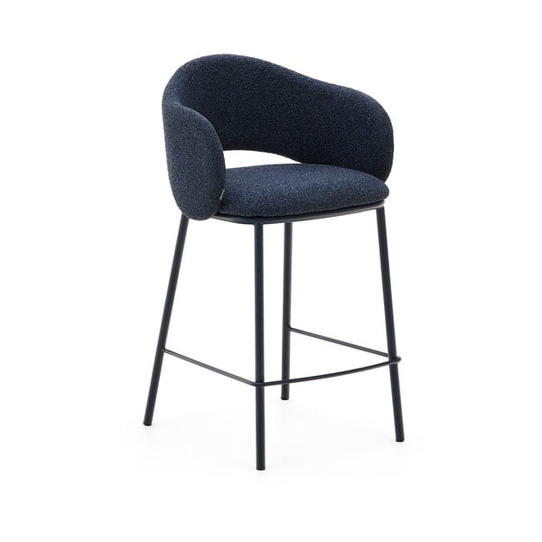 Tamno plava barska stolica (visine sjedala 65 cm) Maina – Kave Home