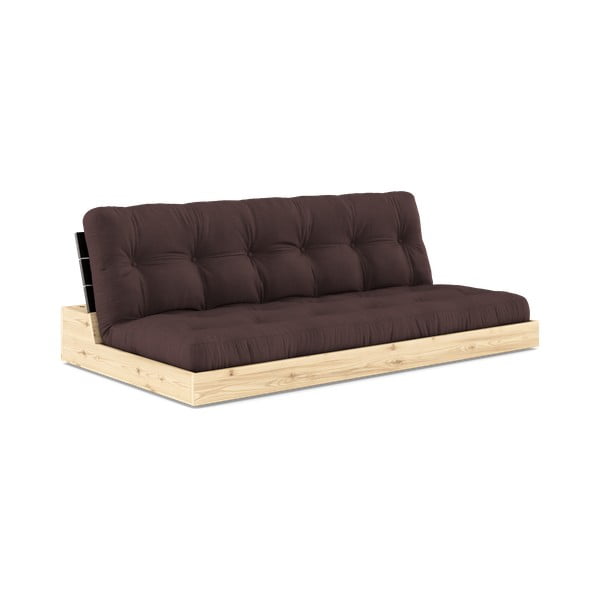 Tamno smeđa sklopiva sofa 196 cm Base – Karup Design