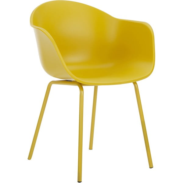 Žuta stolica s metalnom bazom Westwing Collection Claire
