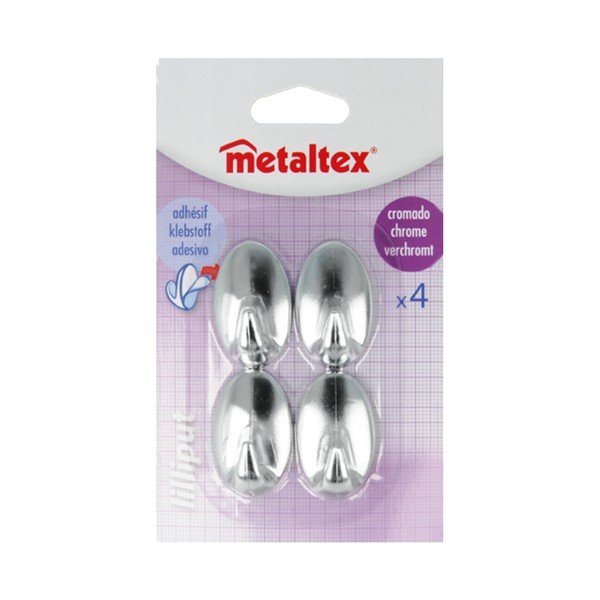 Set od 4 plastične samoljepljive kukice Metaltex Greg-image-2