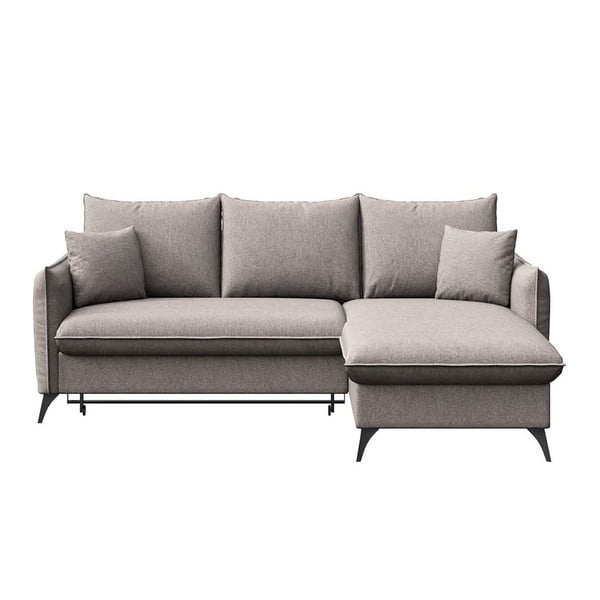 Siva sklopiva/s prostorom za odlaganje kutna garnitura (s desnim kutom/s ležaljkom) Brim – Rodier