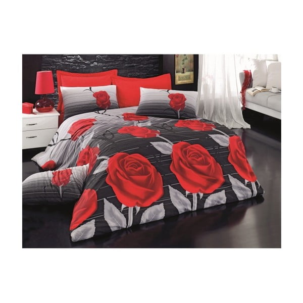 Crvena posteljina za bračni krevet Dream, 200 x 220 cm