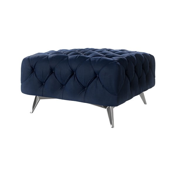 Tamno plavi baršunast tabure Chelsea – Ropez-image-1