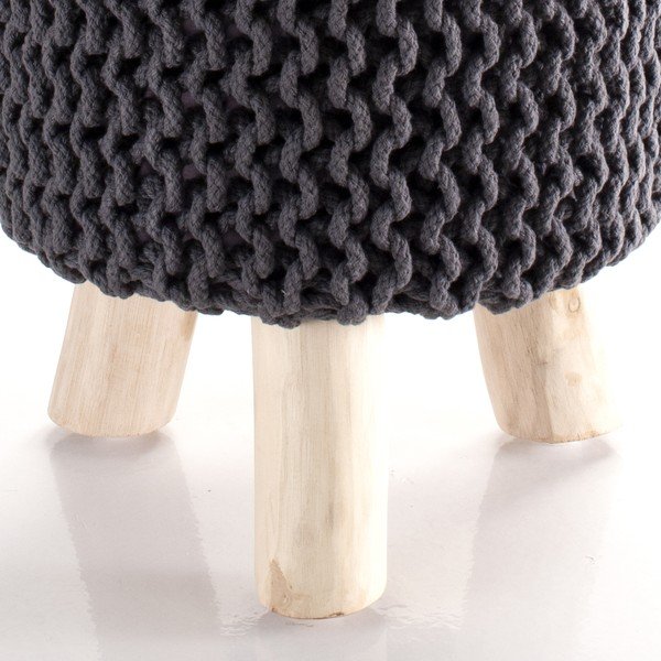 Sivi pleteni puf Tomasucci Knit-image-4