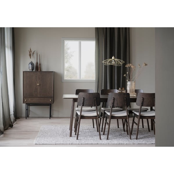 Smeđi blagovaonski stol od hrastovine Rowico Nagano, 205 x 95 cm-image-1