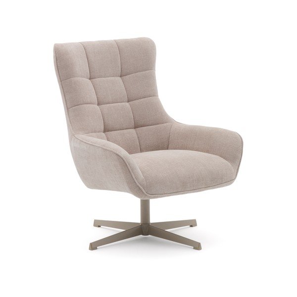 Bež okretna fotelja od šenila Teryl – Kave Home