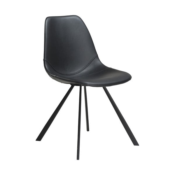 Crna trpezarijska stolica od eko kože DAN-FORM Denmark Pitch