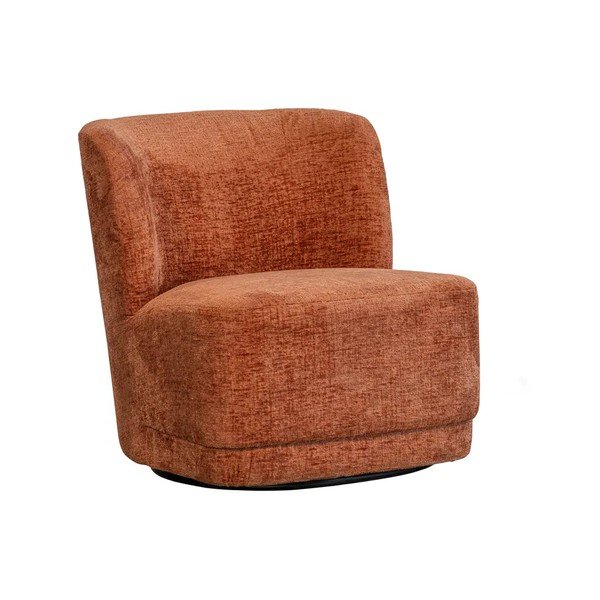 Narančasta baršunasti fotelja Atty – WOOOD