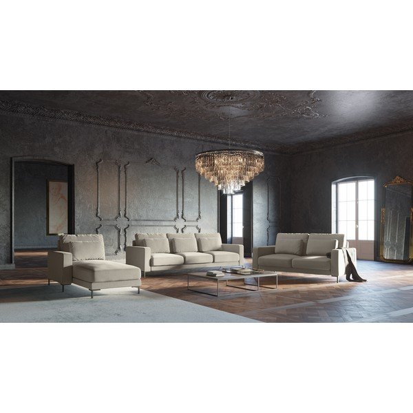 Bež baršunasta sofa Interieurs 86 Seine, 158 cm-image-4