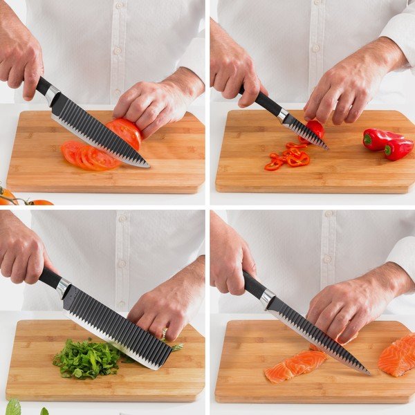 Set od 4 kuhinjska noža od nehrđajućeg čelika InnovaGoods Swiss Q Shark-image-1