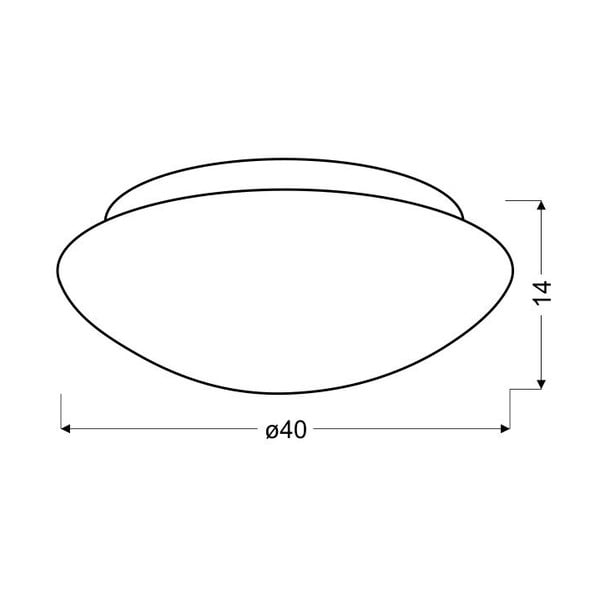 Bijela stropna svjetiljka sa staklenim sjenilom ø 40 cm Nina - Candellux Lighting-image-2