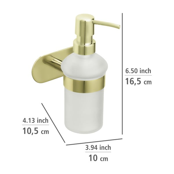 Samodržeći dozator za sapun od nehrđajućeg čelika u zlatnoj boji 0,2 l Orea Gold - Wenko-image-3