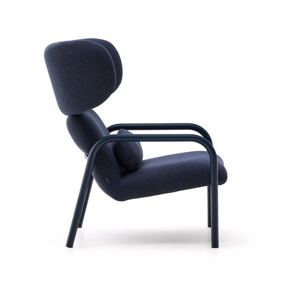 Tamno plava fotelja Inari – Kave Home-image-3