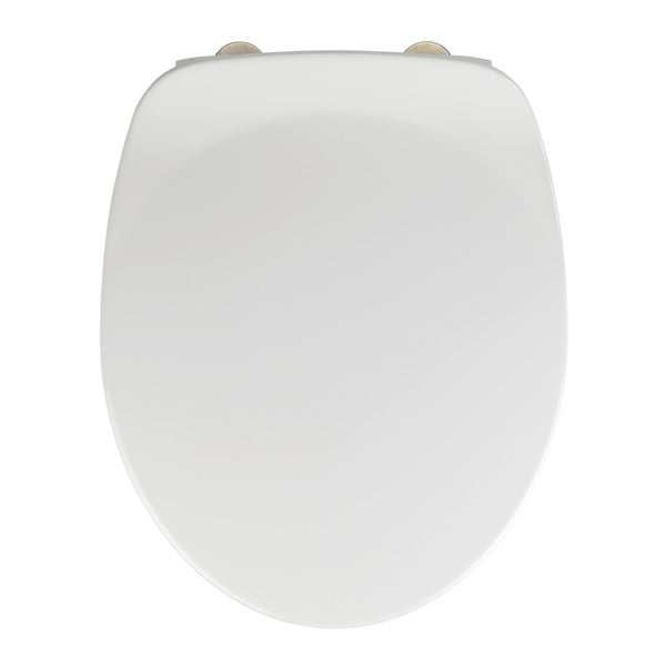 Bijelo WC sjedalo s lakim zatvaranjem Wenkoo Armonia, 44.5 x 37 cm