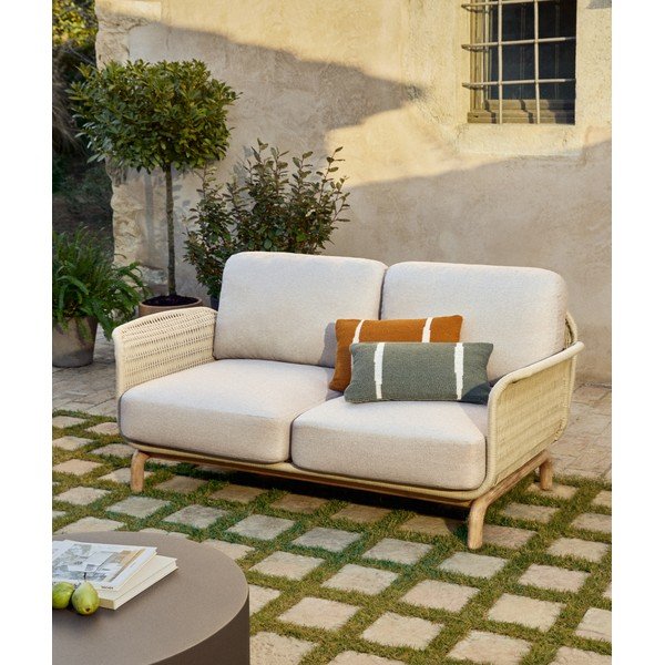 Bež podstavljena vrtna sofa Alipa – Kave Home-image-1