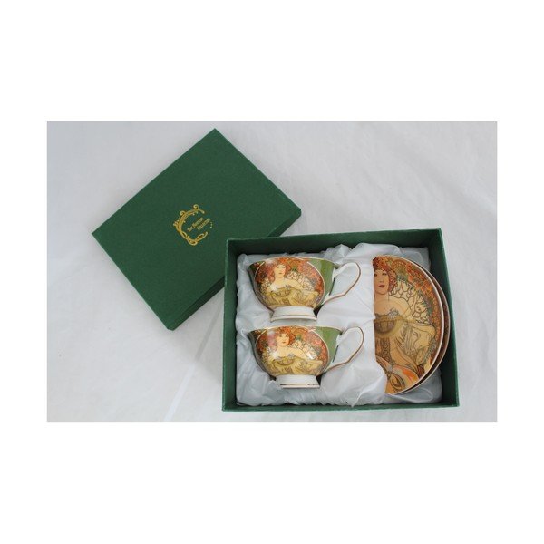 Alfons Mucha - set od 2 šalice s tanjurićima Dreaming-image-1