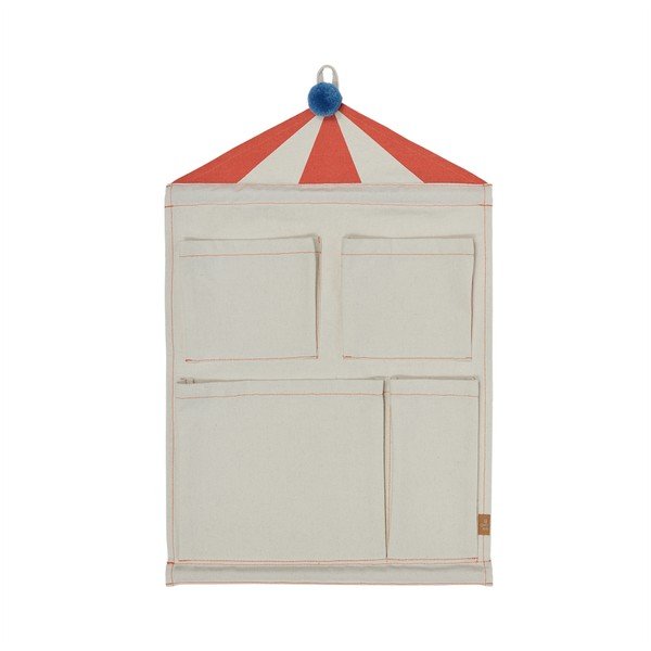 Krem tekstilni viseći organizator 40x1x60 cm Circus – OYOY Mini