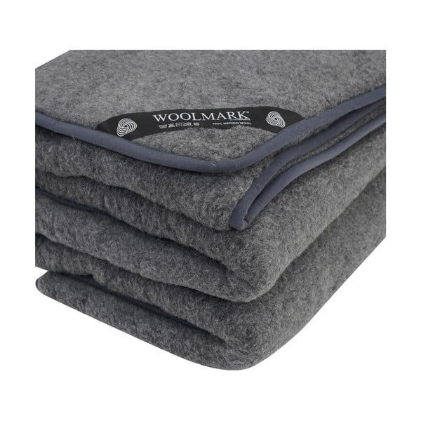 Sivi vuneni prekrivač 200x240 cm - Native Natural-image-1