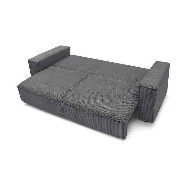 Tamno siva sklopiva sofa od samta 245 cm Nihad – Bobochic Paris-image-4