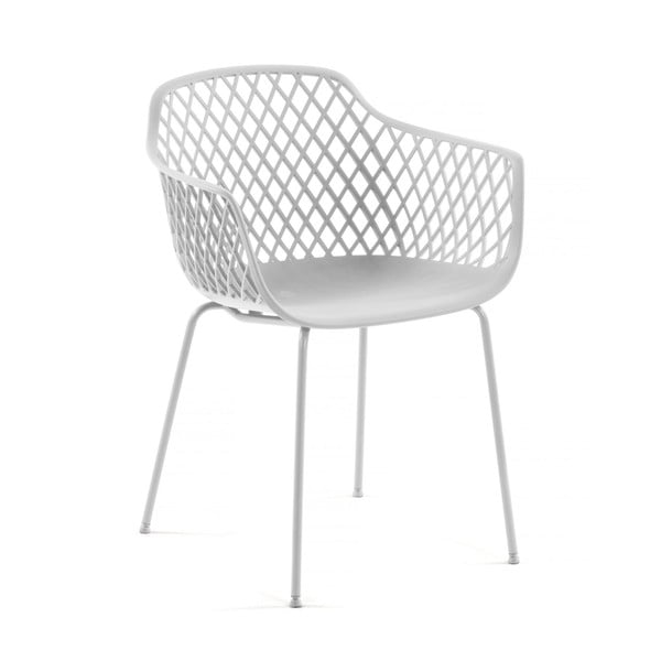 Bijela metalna vrtna stolica Quinn – Kave Home