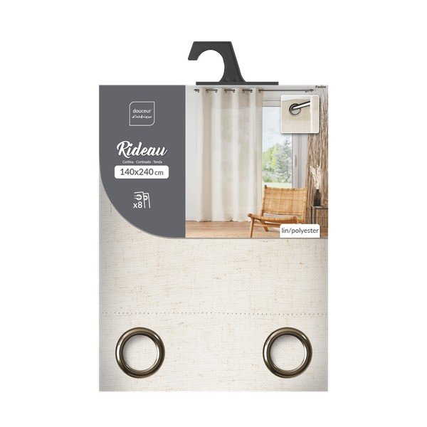 Krem zavjesa 140x240 cm Pauline – douceur d'intérieur-image-4