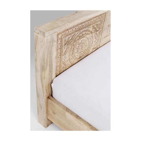 Ručno rezbareni krevet od mango drveta Kare Design Puro, 180 x 200 cm-image-4