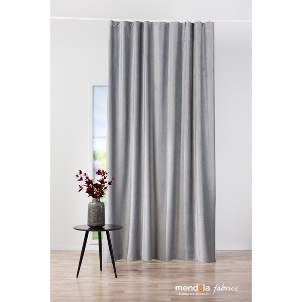 Siva zavjesa od samta 140x260 cm Roma – Mendola Fabrics-image-2