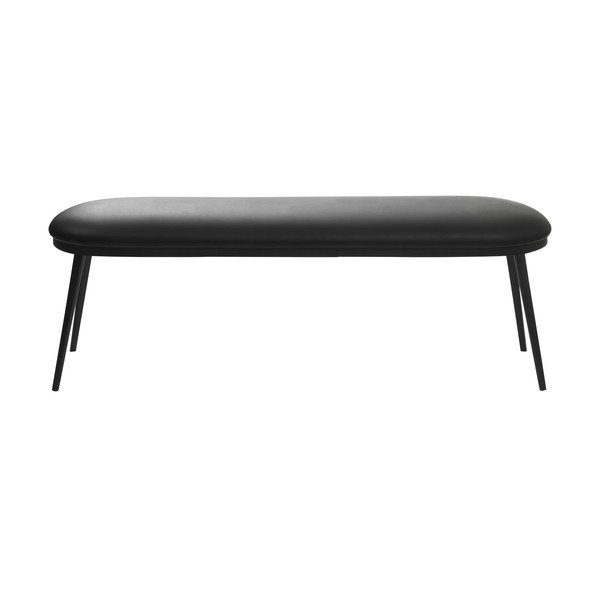 Crna klupa od imitacije kože Gain – Unique Furniture