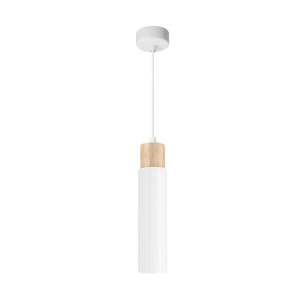 Bijela/u prirodnoj boji viseća svjetiljka s metalnim sjenilom Claro – Candellux Lighting