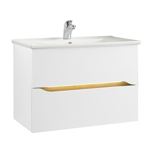 Bijeli niski/zidni ormarić bez umivaonika 72x51 cm Set 857 – Pelipal-image-2