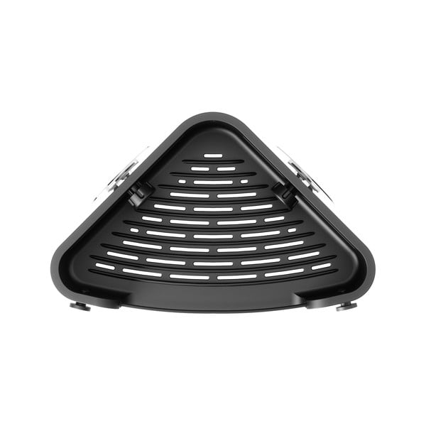 Crna plastična kupaonska polica s postavljanjem bez bušenja/kutna Flex Adhesive – Umbra-image-4