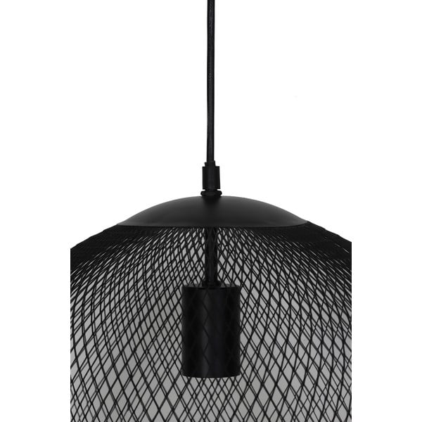 Mat crna viseća svjetiljka s metalnim sjenilom ø 50 cm Reilley – Light & Living-image-4