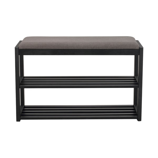 Crni ormarić za cipele od punog hrasta s klupom Confetti – Rowico-image-2