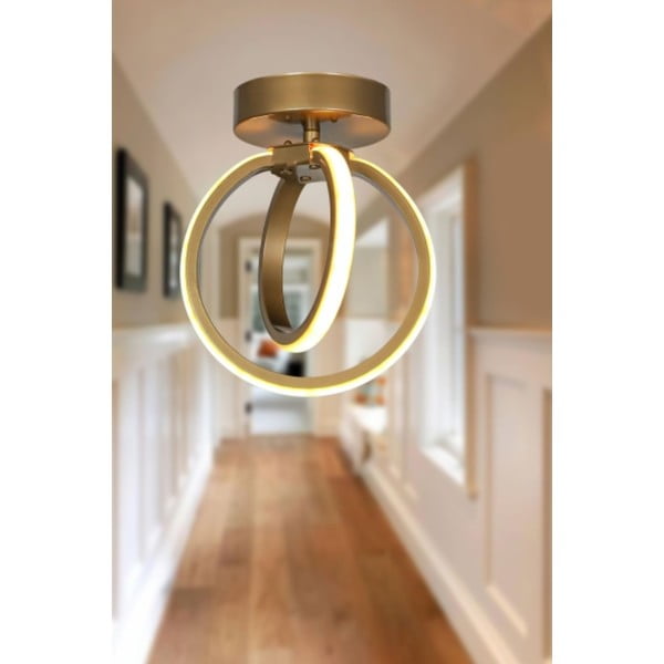 Metalna LED stropna svjetiljka u brončanoj boji Sezen – Squid Lighting-image-1