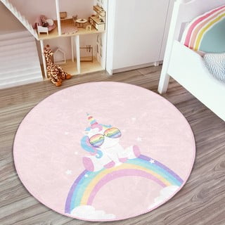 Ružičasti dječji tepih ø 80 cm Comfort – Mila Home