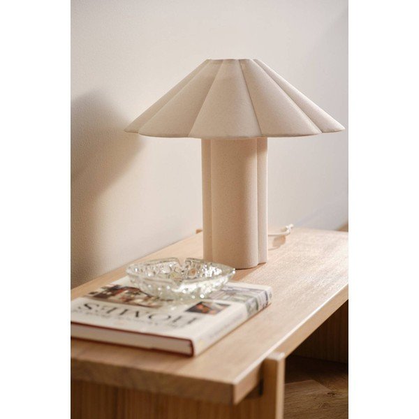 Krem lanena stolna lampa (visina 38 cm) Gerd – Jotex-image-2